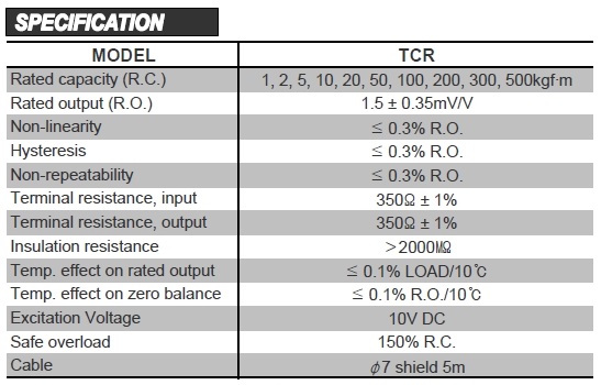 CTAPlus Thailand Shaft Type Rotary Torque Transducer TCR