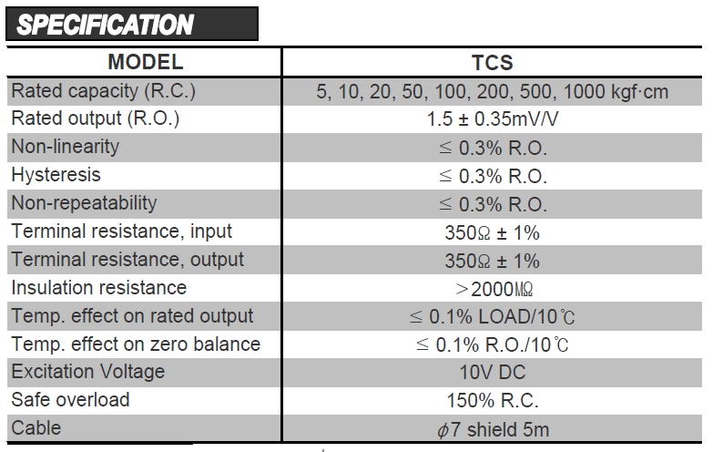 CTAPlus Thailand Shaft Type Rotary Torque Transducer TCS