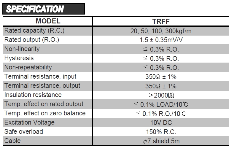 CTAPlus Thailand Flange Type Rotary Torque Transducer TRFF