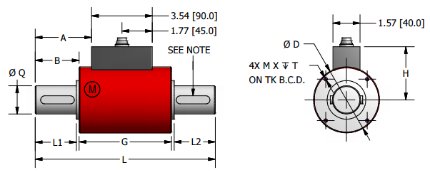 FUTEK Thailand TRS805 Rotary Torque Sensor - Non contact shaft to shaft with Encoder FUTEK Thailand TRS805 Rotary Torque Sensor - Non contact shaft to shaft with Encoder