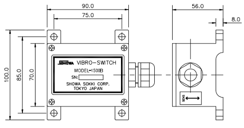 SHOWA SOKKI THAILAND รุ่น MODEL-1500B ประเภท VIBRO SWITCH 
