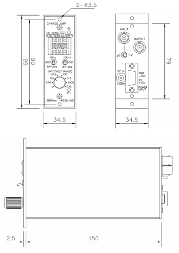 SHOWA SOKKI THAILAND รุ่น MODEL-4035-50 ประเภท CHARGE AMPLIFIER 