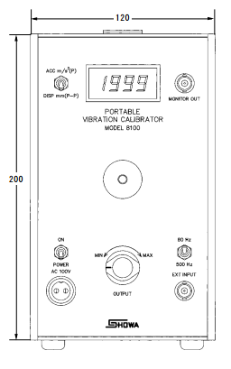 SHOWA SOKKI THAILAND รุ่น MODEL-8100 ประเภท VIBRATION CALIBRATOR 